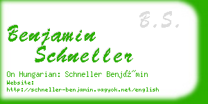 benjamin schneller business card